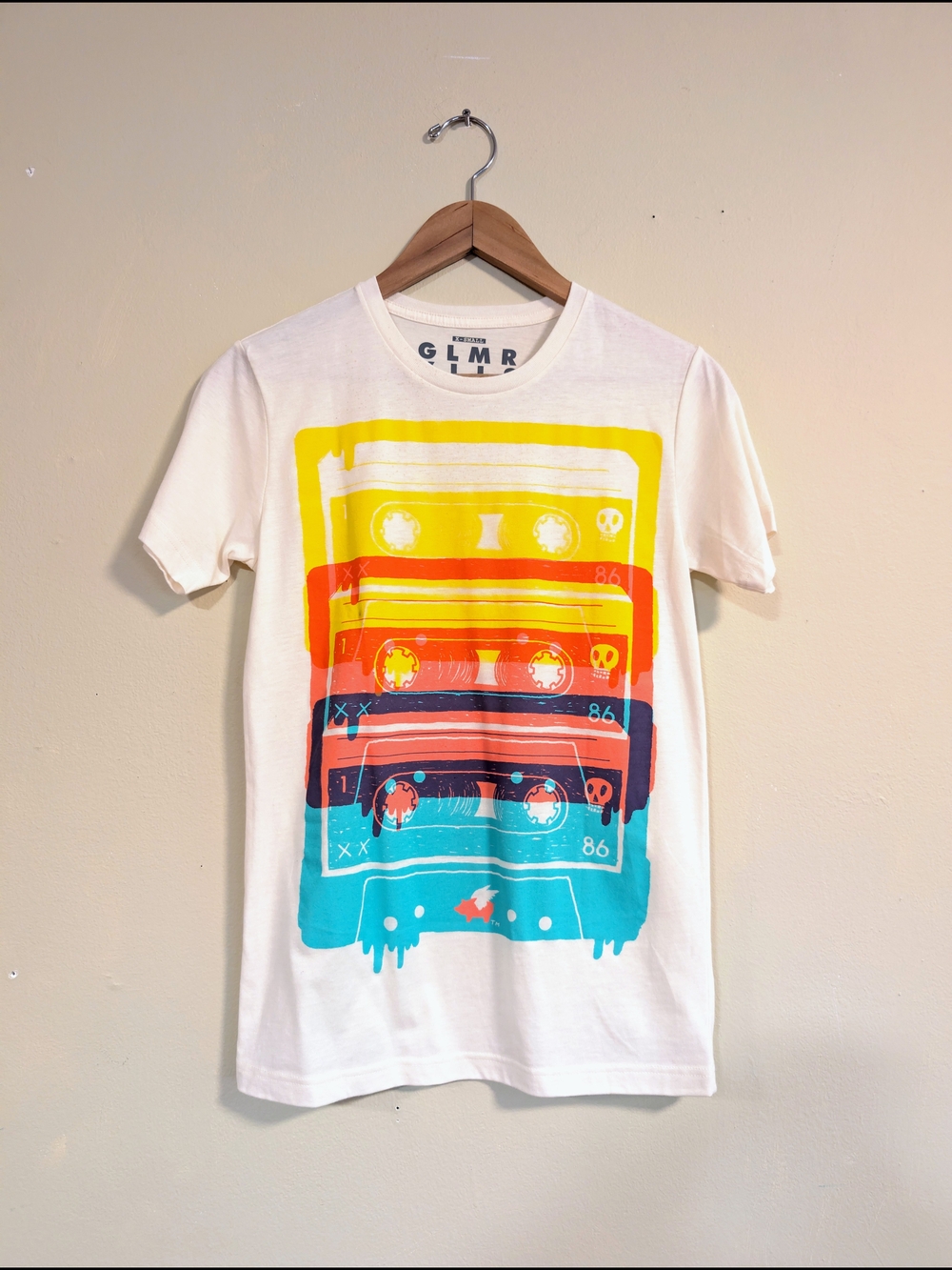 Glamour Kills White Tee with Yellow Graphic